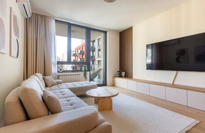 Rental of a bright 3-room apartment, 77 m², BW Eterna, Belgrade Waterfront, Belgrade, Serbia